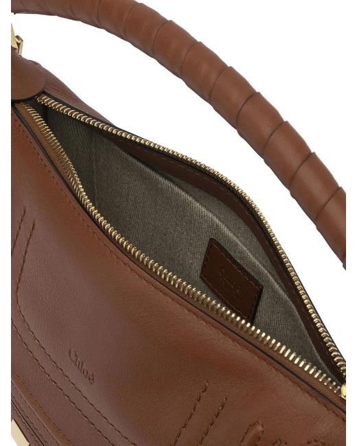 Chloé Brown Small "Marcie" Shoulder Bag