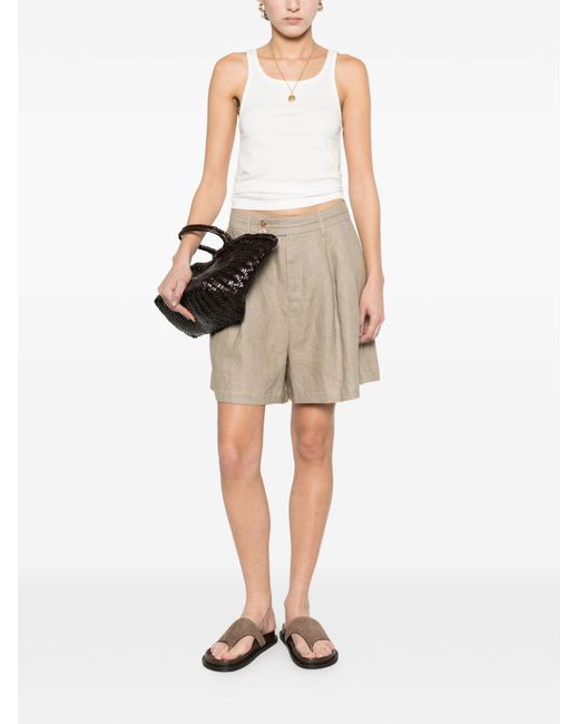 ELEH White Square Neck Top