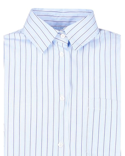 Weekend by Maxmara Blue Aureo Shirt With And Stripes