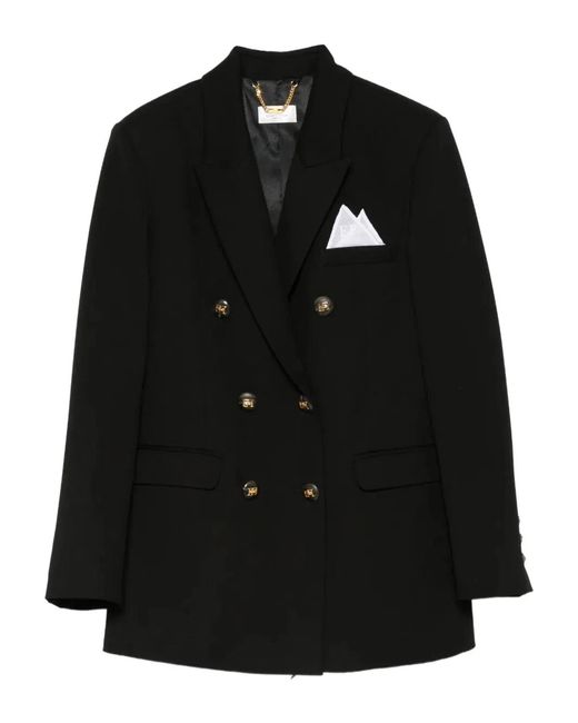 Elisabetta Franchi Black Double Breasted Jacket