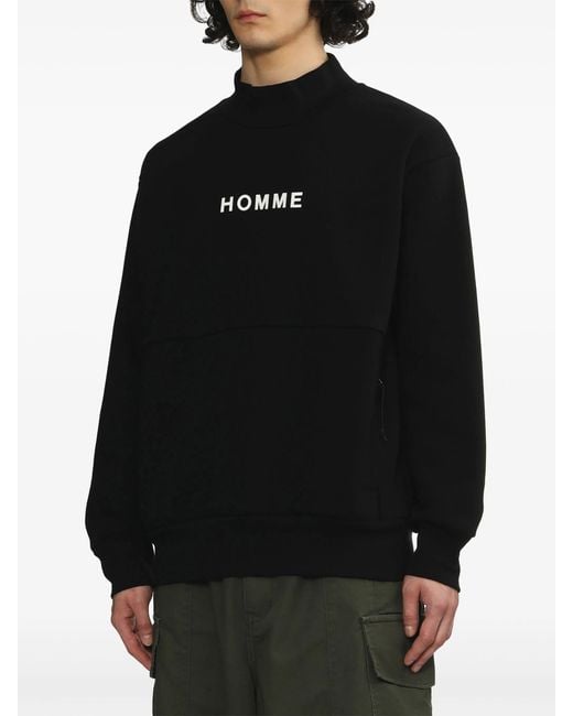 Comme des Garçons Black Cotton Jersey Panel Sweater T-Shirt for men
