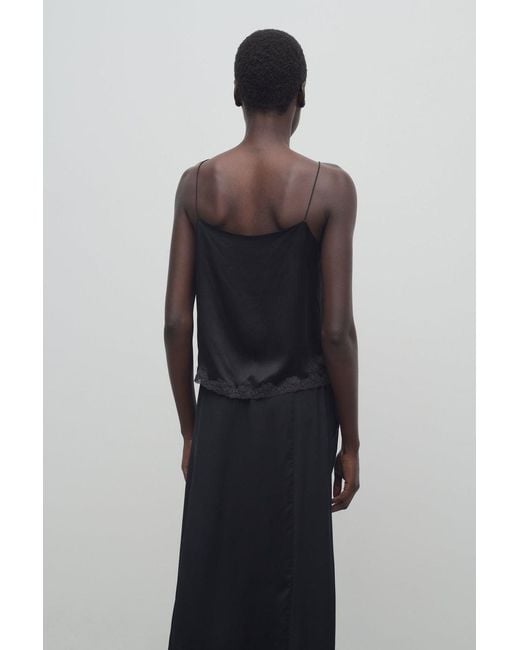 The Row Black Kilari Lingerie Top