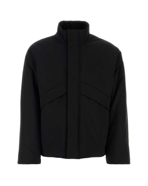 Ferragamo Black Polyester Padded Jacket for men