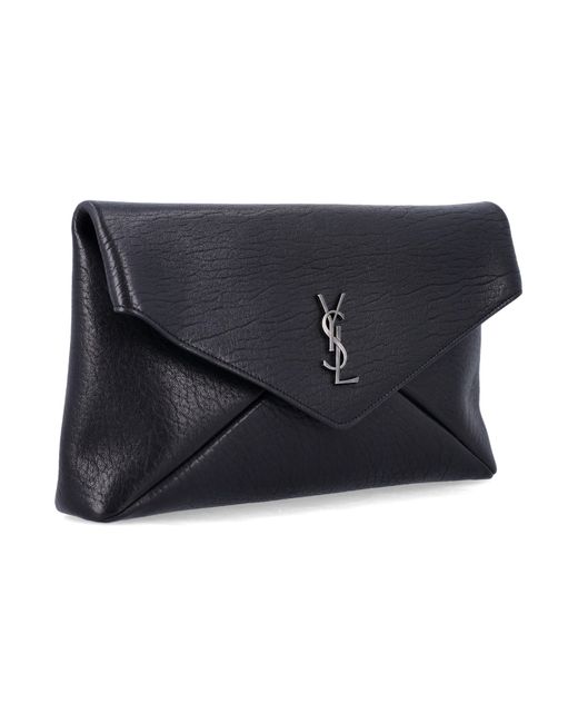 Saint Laurent Black Pochette Envelope Cassandre Large for men