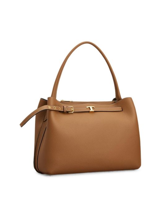 Tod's Brown Tods Structured Leather Shoulder Bag