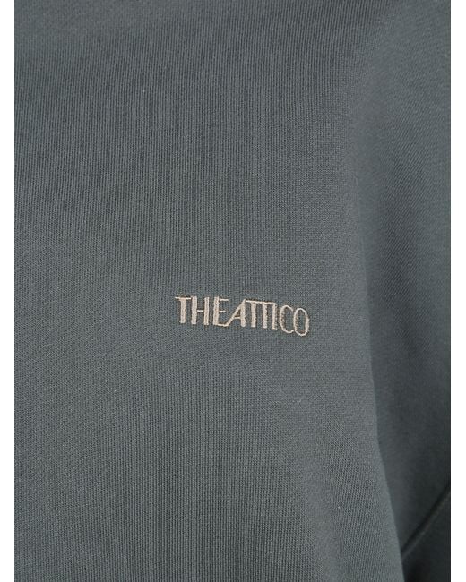 The Attico Gray Round Neck Classic Sweatshirt