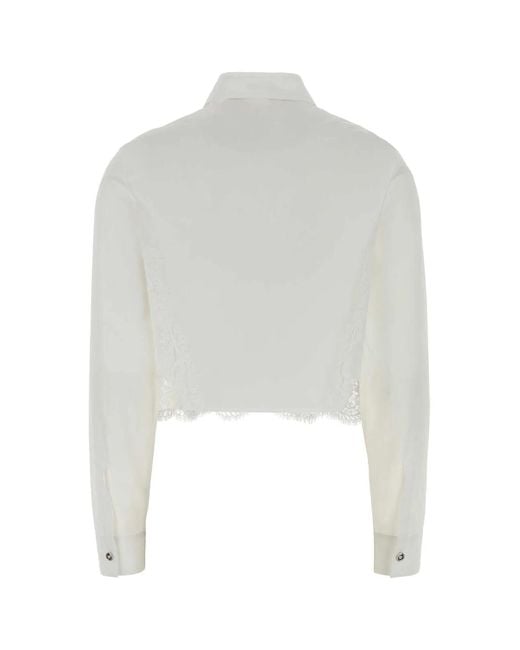Versace White Informal Shirt Responsible Light Weight Poplin