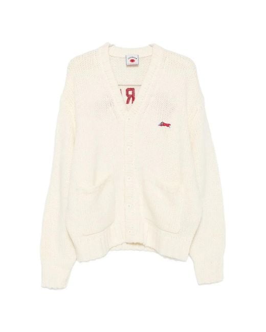 BBCICECREAM White Chunky Knit Cardigan for men