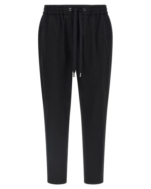 Dolce & Gabbana Black Dolce & Gabbana Logo Plaque Pants for men