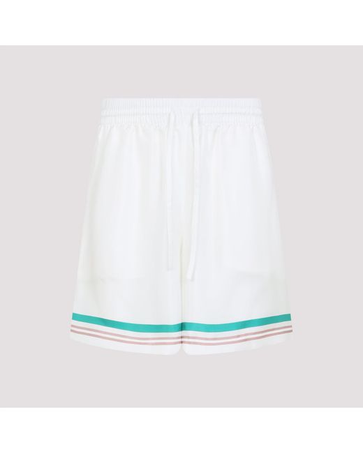 Casablanca White Drawstring Shorts for men