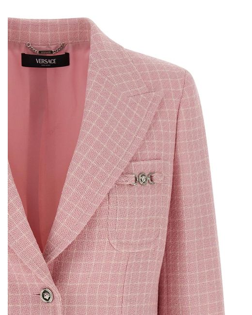 Versace Pink Virgin Wool Blazer