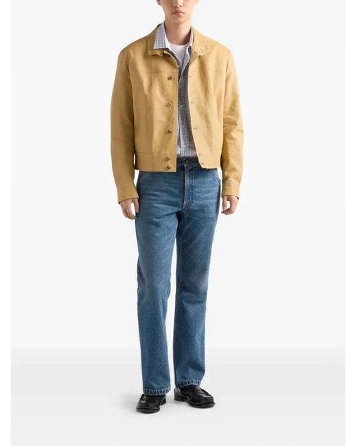 Prada Blue Tight Fit And Regular Waist Washed Denim Jeans for men