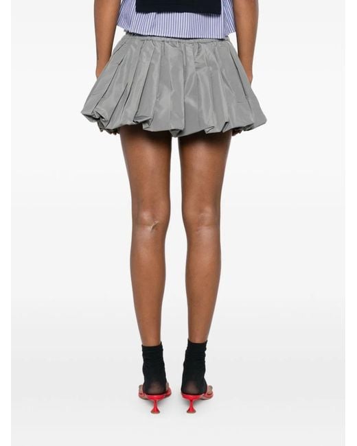 Miu Miu Gray Sleeveless Cotton Poplin Shirt