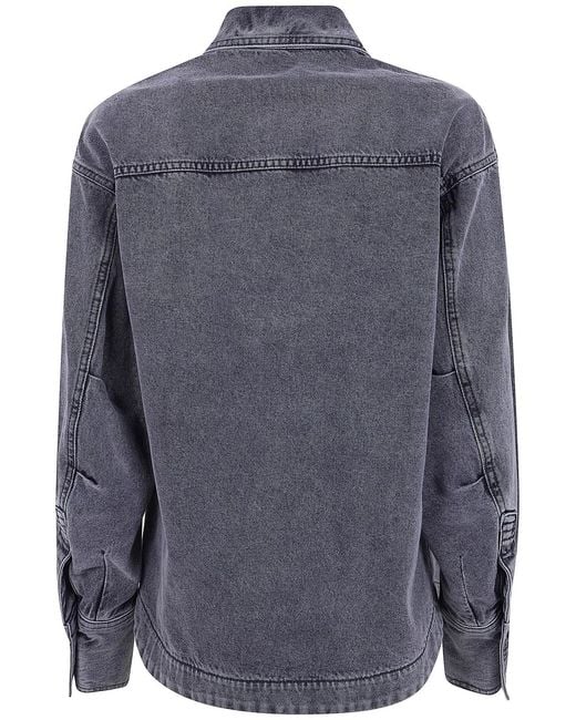 The Attico Blue Shirt Jacket