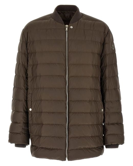 Rick Owens Brown Moncler + 'Flight Parka' Down Jacket for men