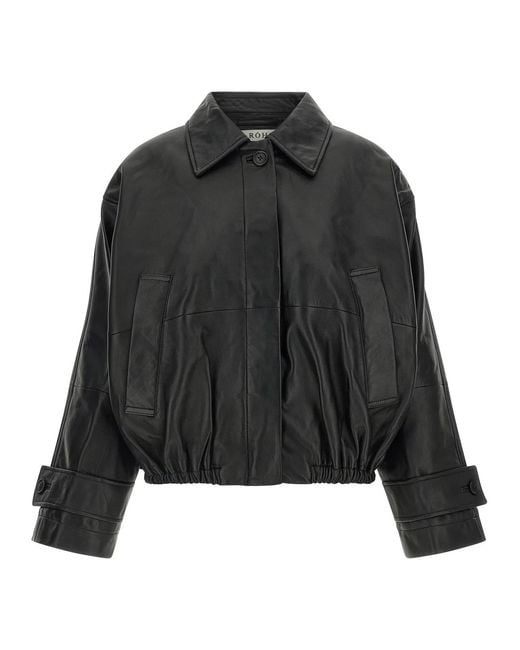 Rohe Black Rohe Blouson Leather Jacket