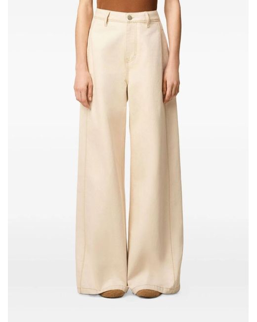 AMI Natural Super Wide Denim Jeans