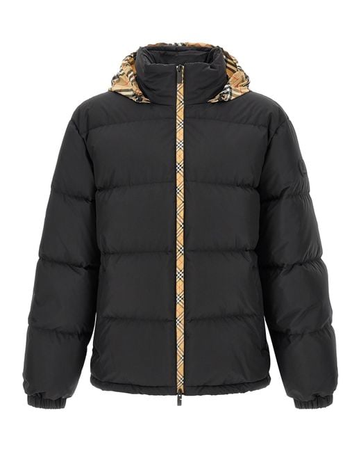 Burberry Black 'Snowdon' Down Jacket for men