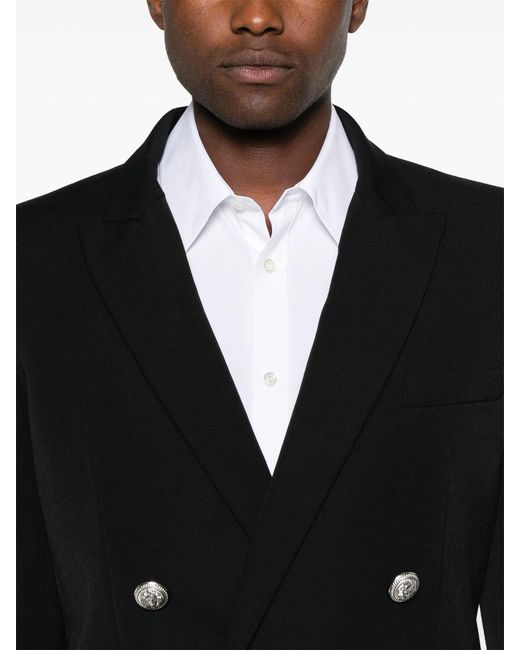 Balmain Black Virgin Wool Jacket for men