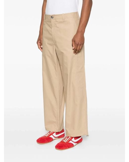 Moschino Couture Natural Belt-Loop Trousers for men