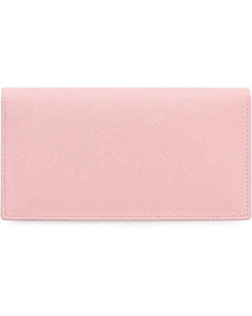 Prada Pink Leather Mini Crossbody Bag