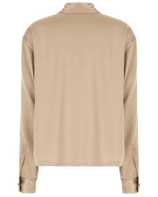 Tom Ford Natural Peach-Feel Silk Satin Polo