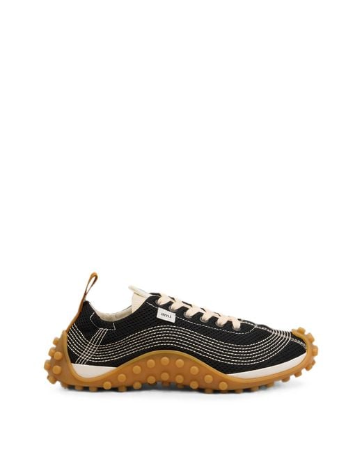 AMI Black Mesh Mirage Sneakers for men