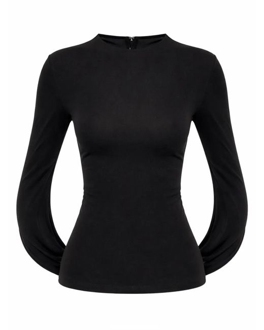 Alexander Wang Black Draped Back Top
