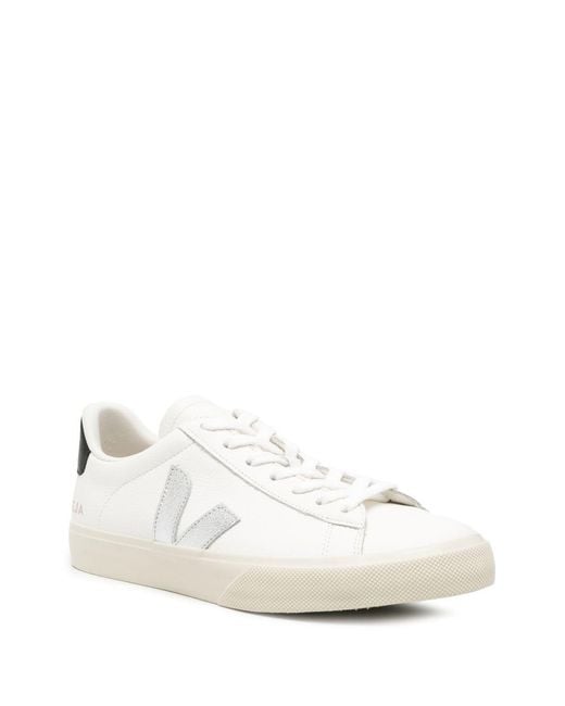 Veja White Campo Leather Sneakers