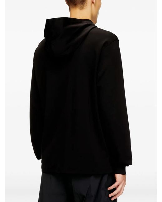 DIESEL Black Cotton Elastane Sweater for men
