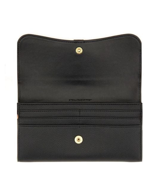 Stella McCartney Black Portafoglio Ryder Con Patta