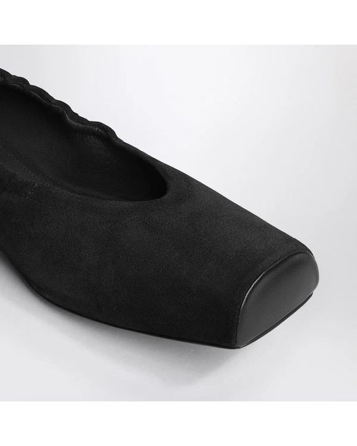 Alaïa Black Alaia Twotone Ballerina With Square Toe
