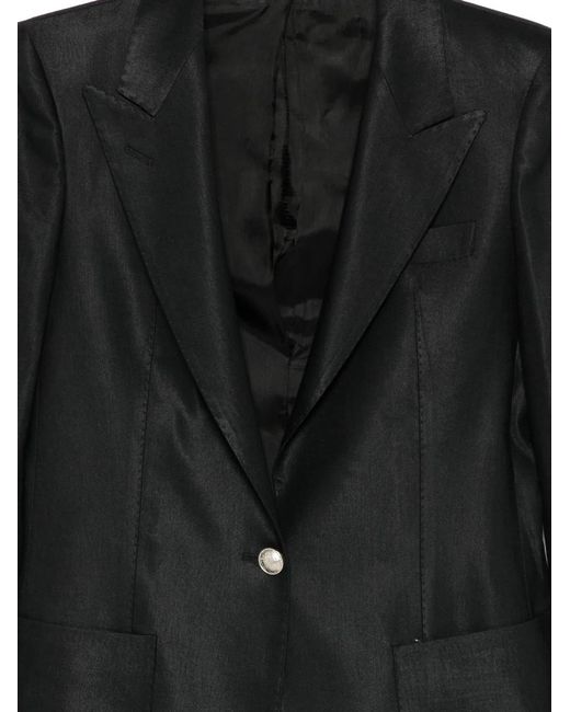 Tagliatore Black Wool Double-Breasted Suit