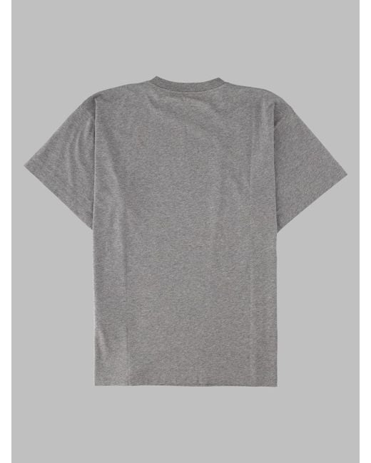 MM6 by Maison Margiela Gray T-Shirt Con Logo for men