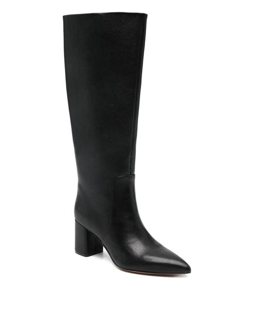 Twinset Black Leather Fashion Boots