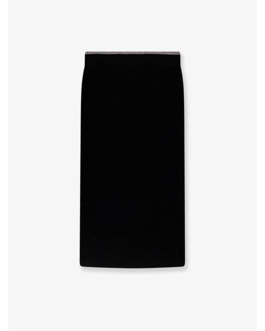 Pinko Black Wool Blend Skirt