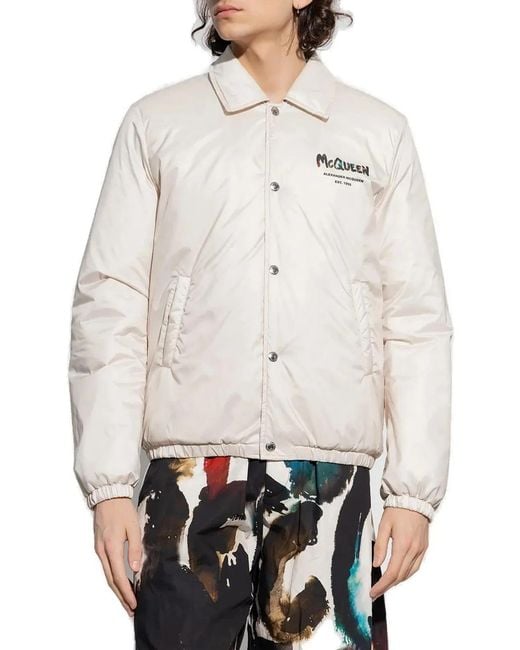 McQueen White Graffiti Logo Blousn Graffiti for men