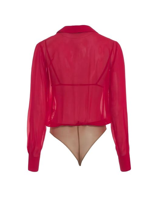 Elisabetta Franchi Red Passion Stretch Fabric Shirt
