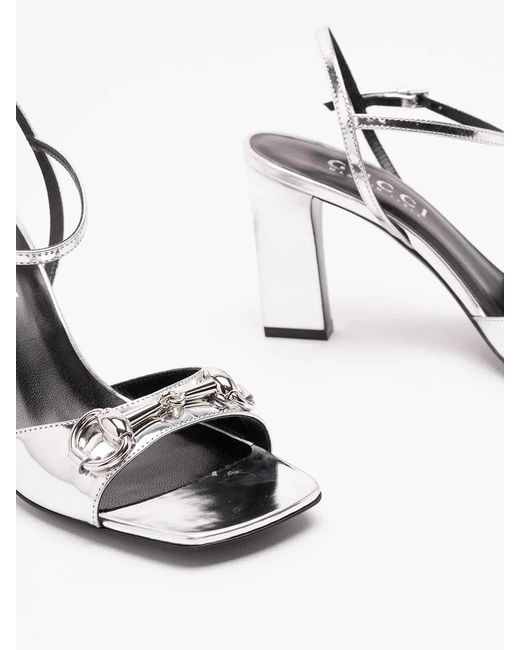 Gucci White 'Signora' Sandals