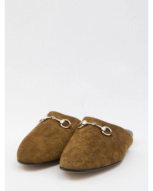 Gucci Brown Mule With Horsebit for men