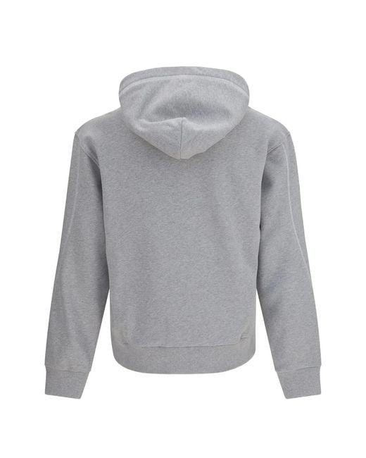 Givenchy Gray Contrasted Stitch Hoodie for men