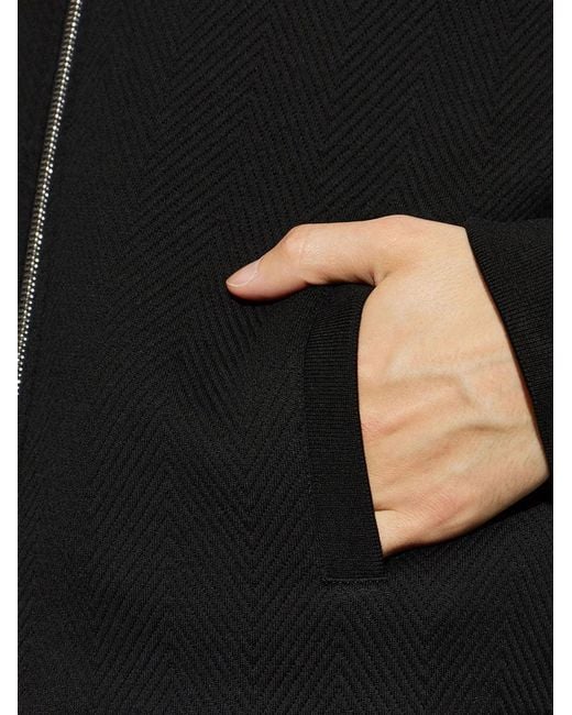 Givenchy Black Chevron And Jacquard Sweatshirt for men