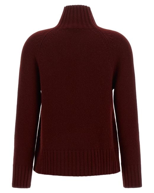 Max Mara Red Max Mara 'S 'Mantova' High Neck Sweater