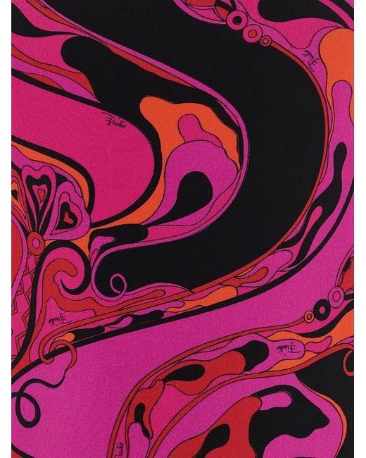 Emilio Pucci Pink 'Orchidee' One-Piece Swimsuit