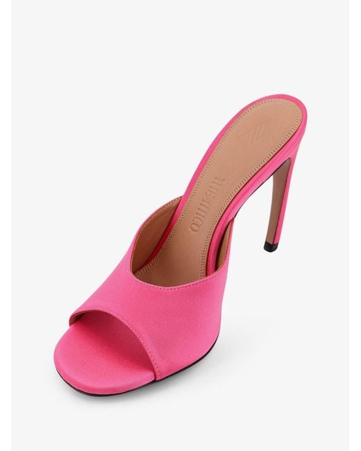 The Attico Pink Betta Satin Sandals