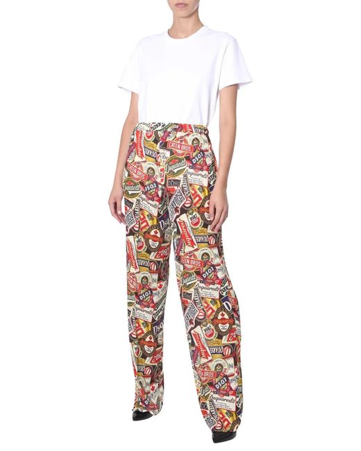 DSquared² Red Wide Pants