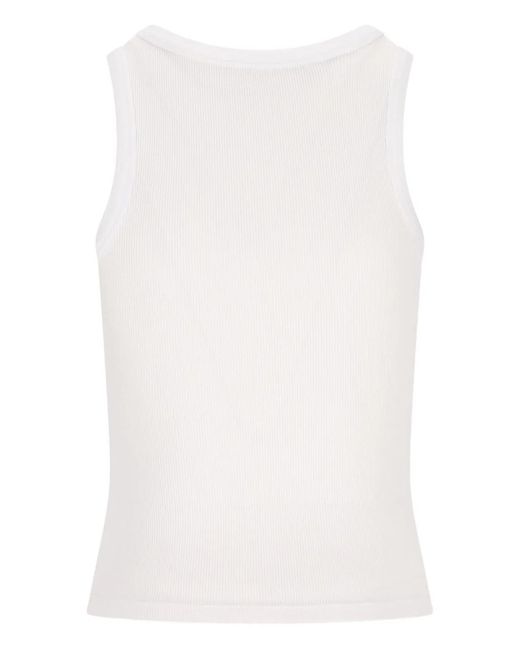 Givenchy White Slim-Fit Cotton Tank Top With Paris Print