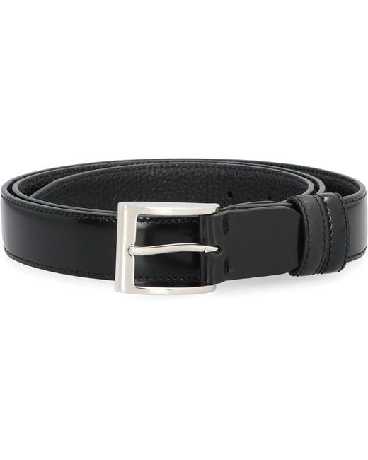 Hogan Black Reversible Leather Belt for men