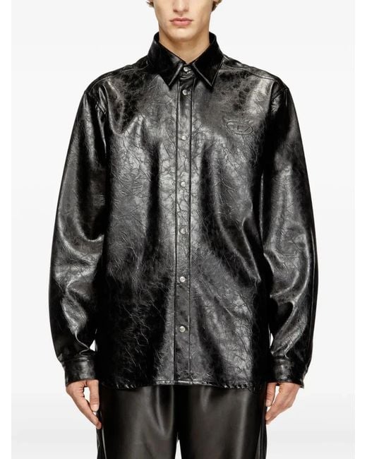 DIESEL Black Shirt Ls Simply-Qmbu for men