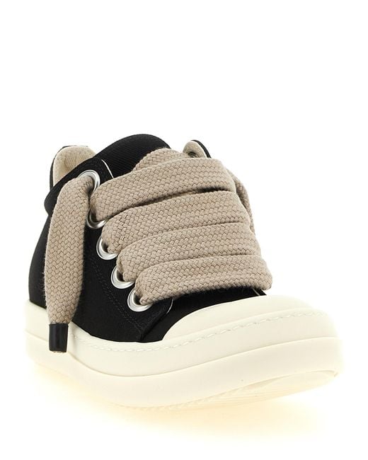 Rick Owens Black 'Jumbolace Low Sneaks' Sneakers